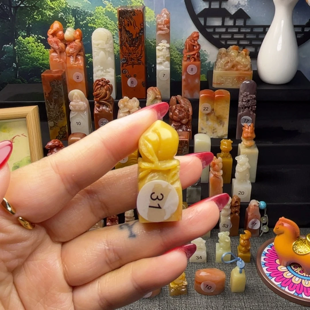 印石寿山石桃子印章