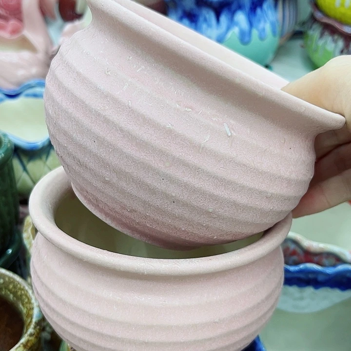 多肉绿植陶瓷花盆9.9包邮，有孔