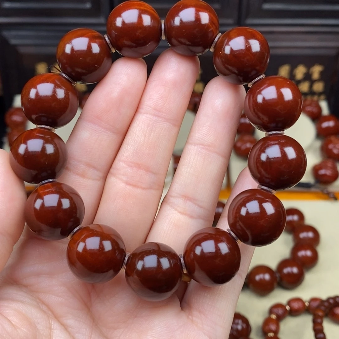 橄榄核吊坠正圆光珠