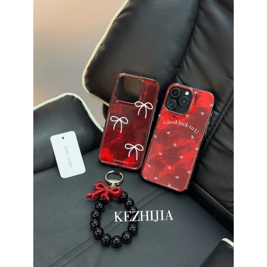 【壳之】高级ins风满屏蝴蝶结适用苹果16/15/14/13promax个性手机壳