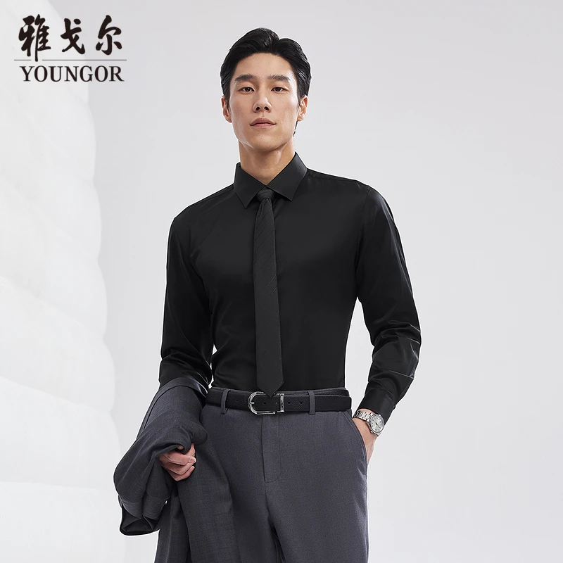 【200支缎纹免烫】雅戈尔男士秋季新款商务休闲DP长袖衬衫119699