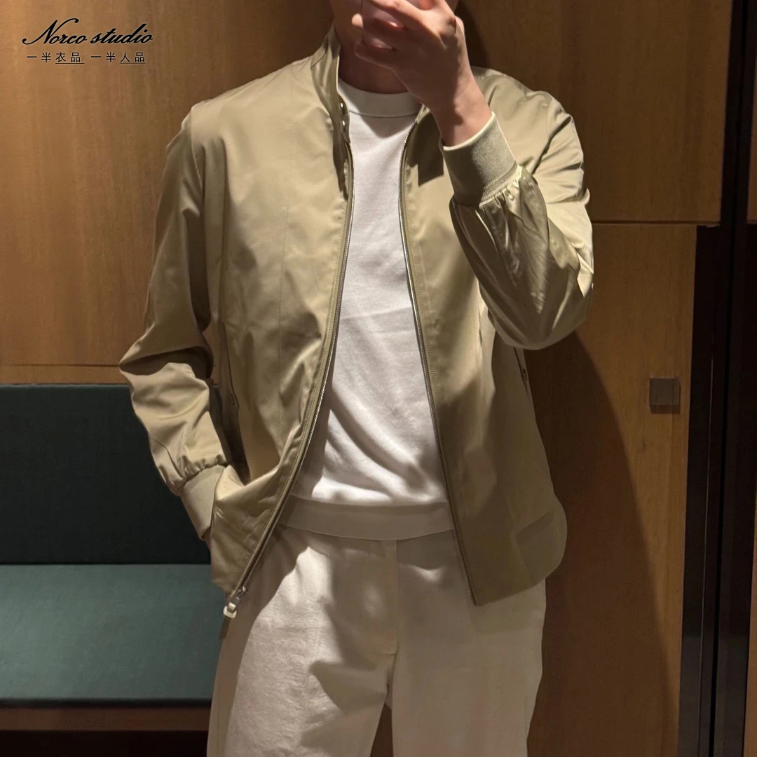 【诺可高定】早秋系列G9哈灵顿立领短款极简风夹克 TF8602