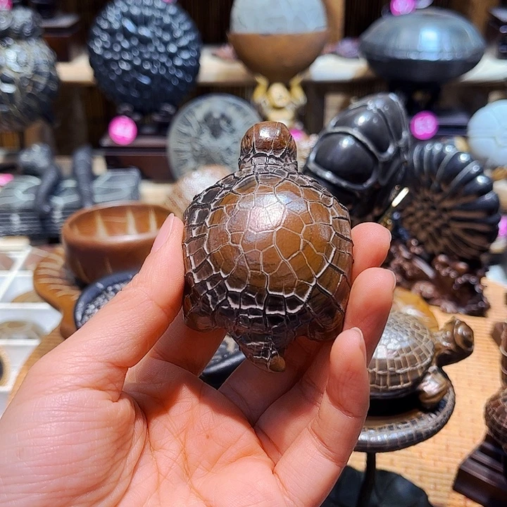 红***火石材龟纹石小精品龟