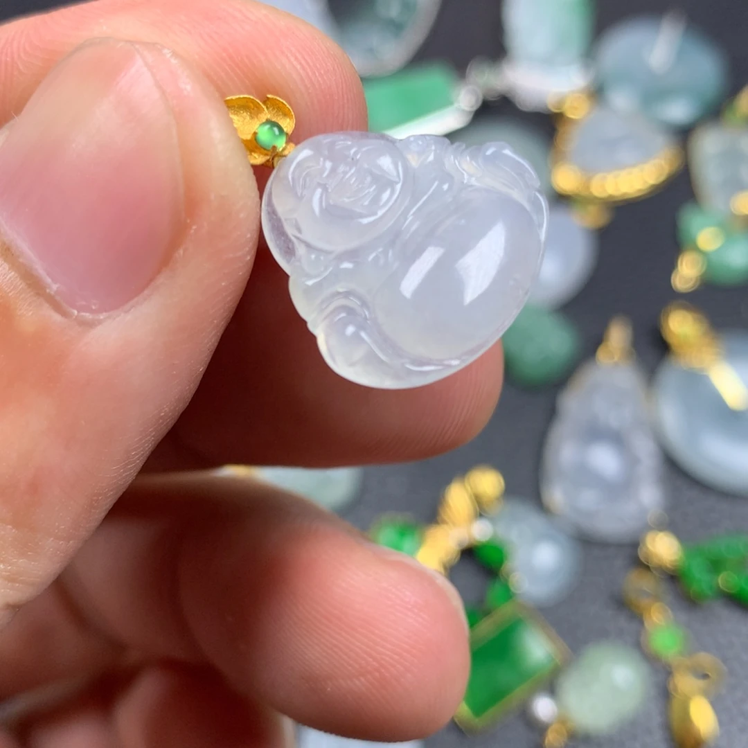 【闪购商品】翡翠18K金镶嵌颈饰翡翠