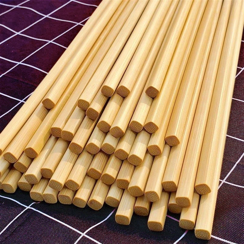 寄云天然楠竹筷子家用实木防滑高档防霉耐高温无蜡无漆碳化竹筷