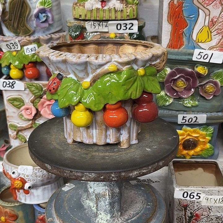 粗陶材质多肉花盆