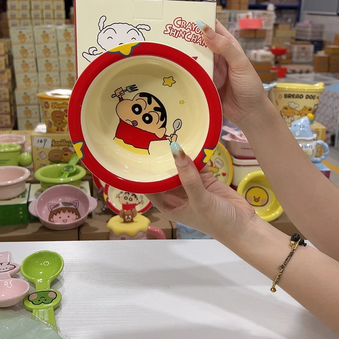 瓷蜡笔小新碗米饭碗 陶瓷陶瓷头发