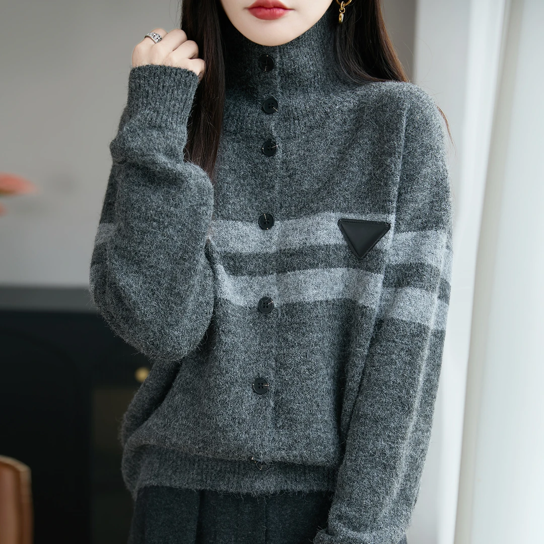 特大码女装胖mm秋冬高领女士毛衣遮肚子显瘦上衣内搭针织打底开衫