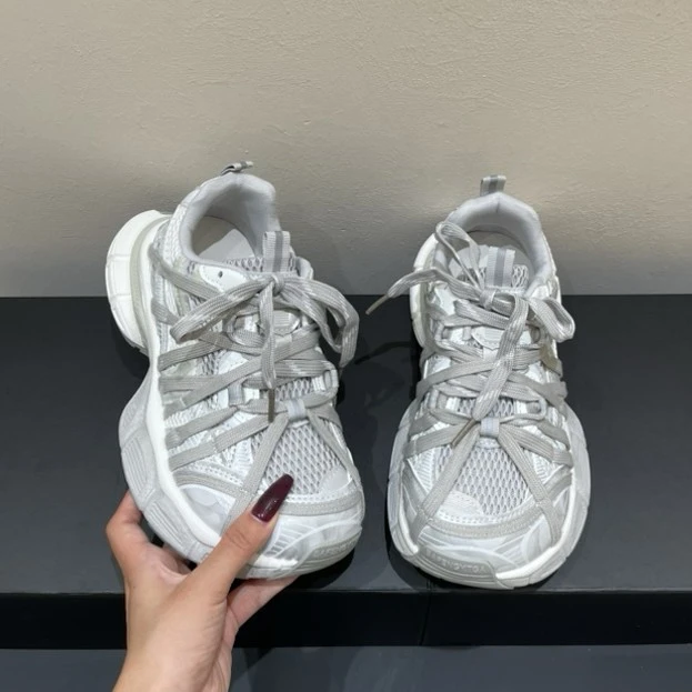 [张开心]原地拔高！高级感满满欧洲站绑带巴黎网面透气休闲老爹鞋