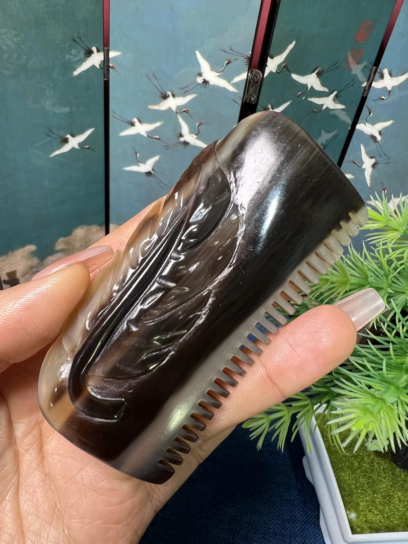 板娘专享 白水牛角瑕疵造型脸梳 造型随机发 只退不换-579