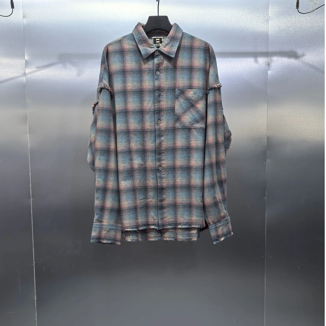 H05-K4770-BON春秋季水洗散边长袖衬衫