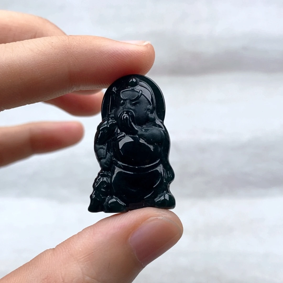 颈饰未镶嵌翡翠武财神