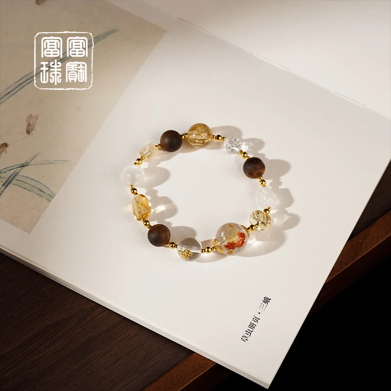 【富寻】富富珠宝 水晶18k金气质手串（天然珠宝多样性发）