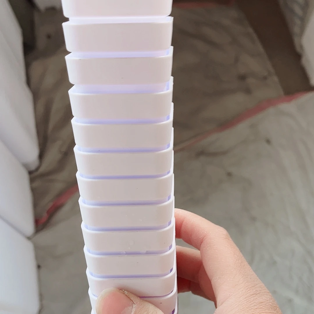 树脂50个一组/加厚矮胖5方白色无托