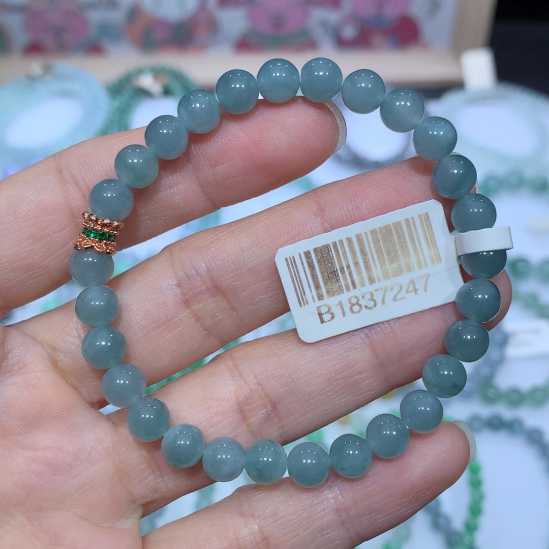 翡翠未镶嵌手链天然