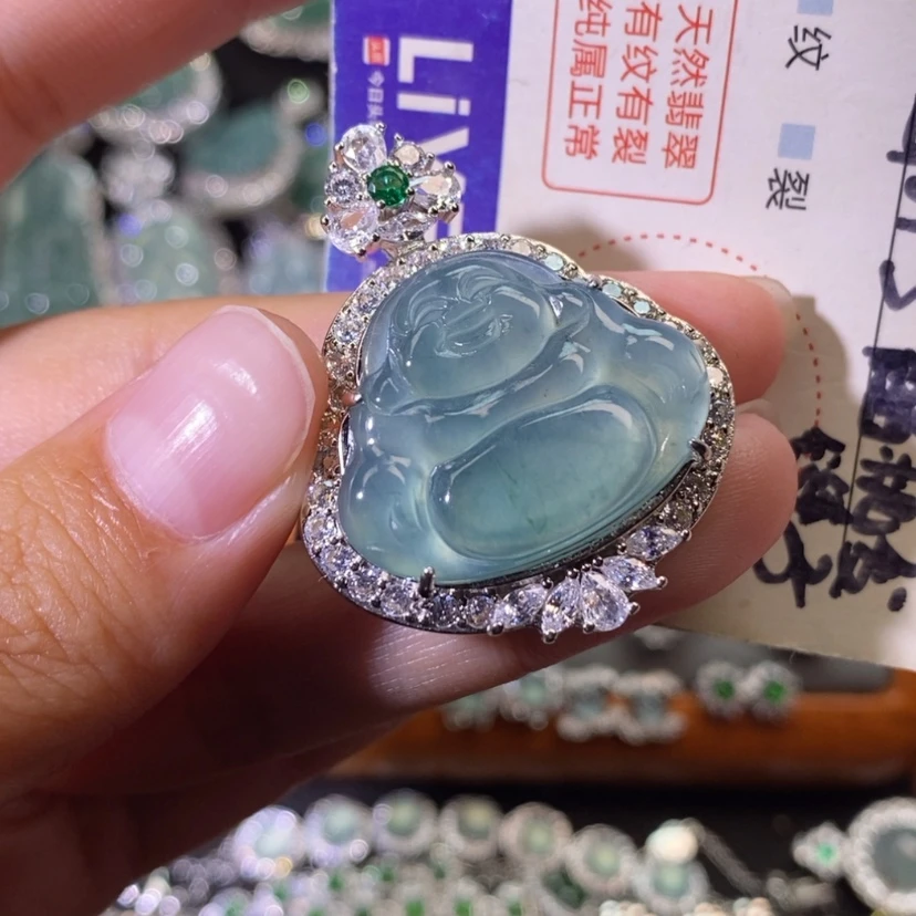 【闪购商品】翡翠未镶嵌颈饰天然