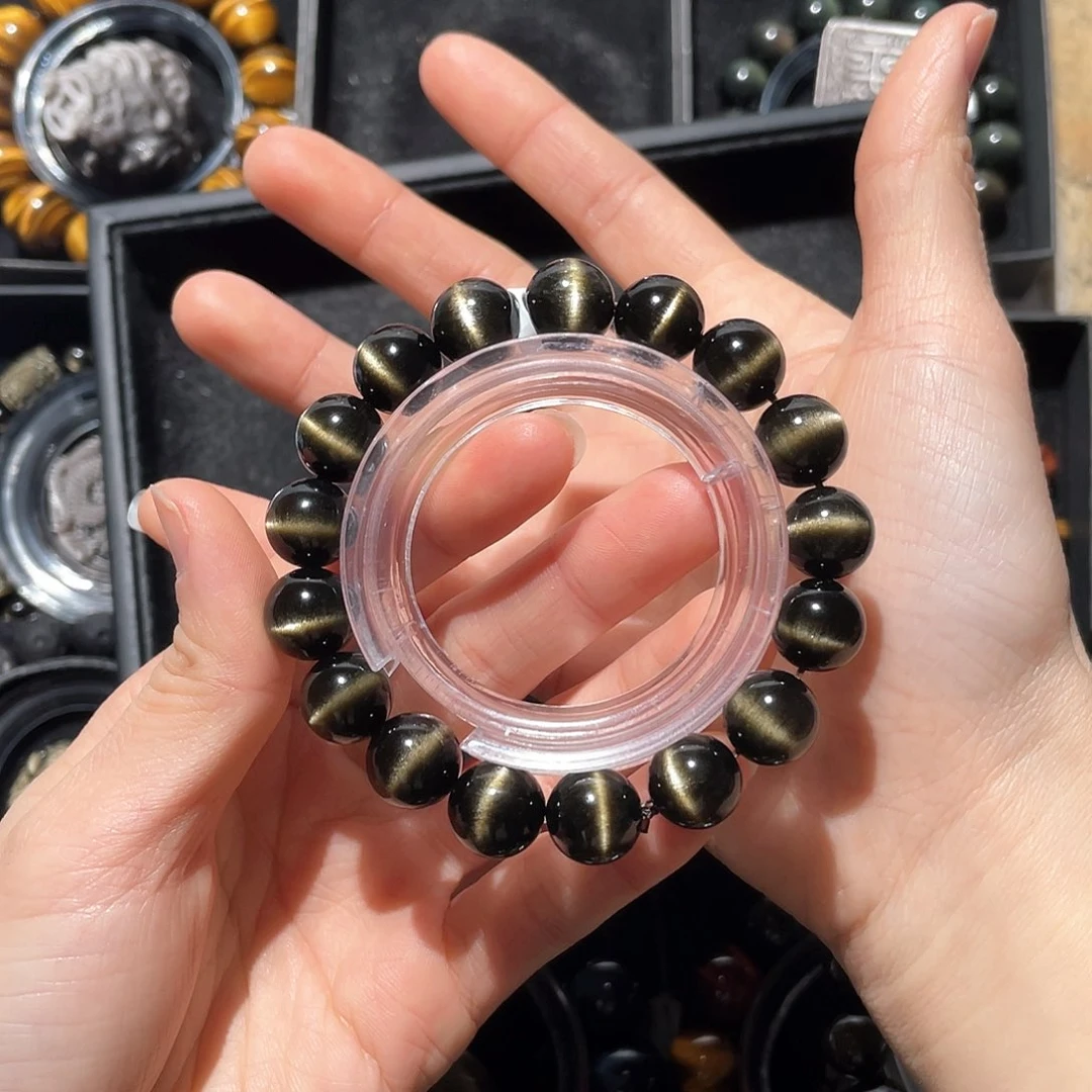 黑曜岩手链未镶嵌包****饨