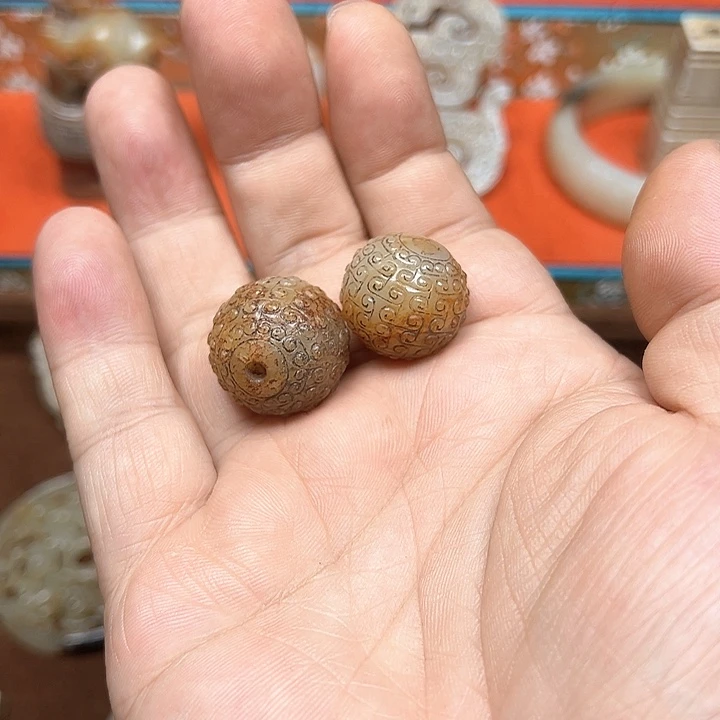 和田玉单珠未镶嵌用****5
