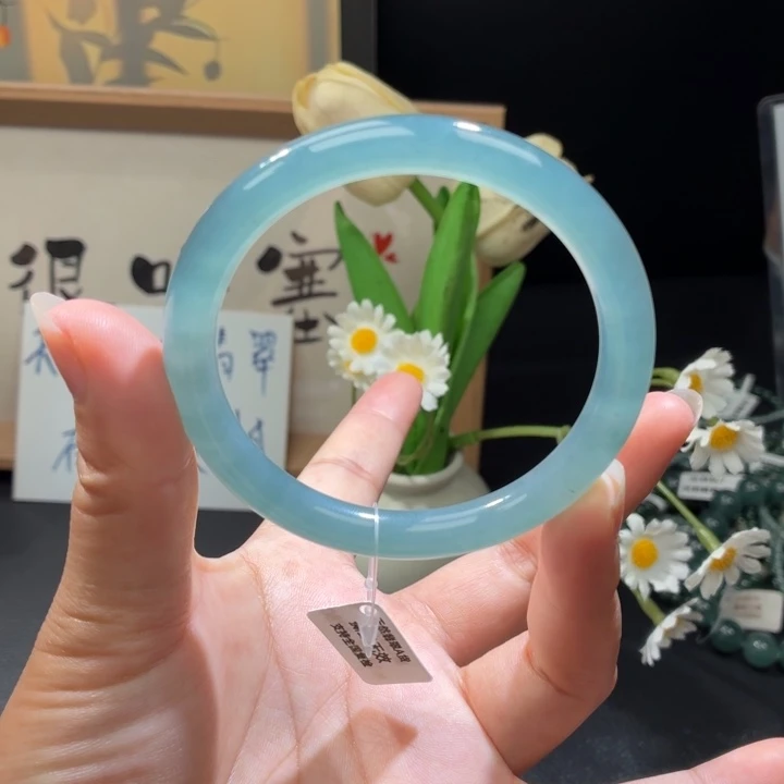 未镶嵌手镯翡翠冰晴蓝