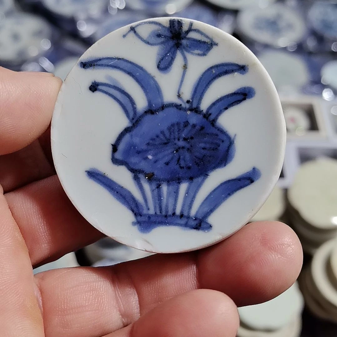 瓷片青花影青杯垫标夲全选