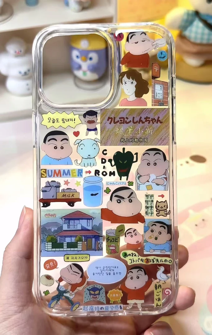 蜡笔小新适用苹果iPhone15/16promax华为手机壳13/12软壳xr防摔xs