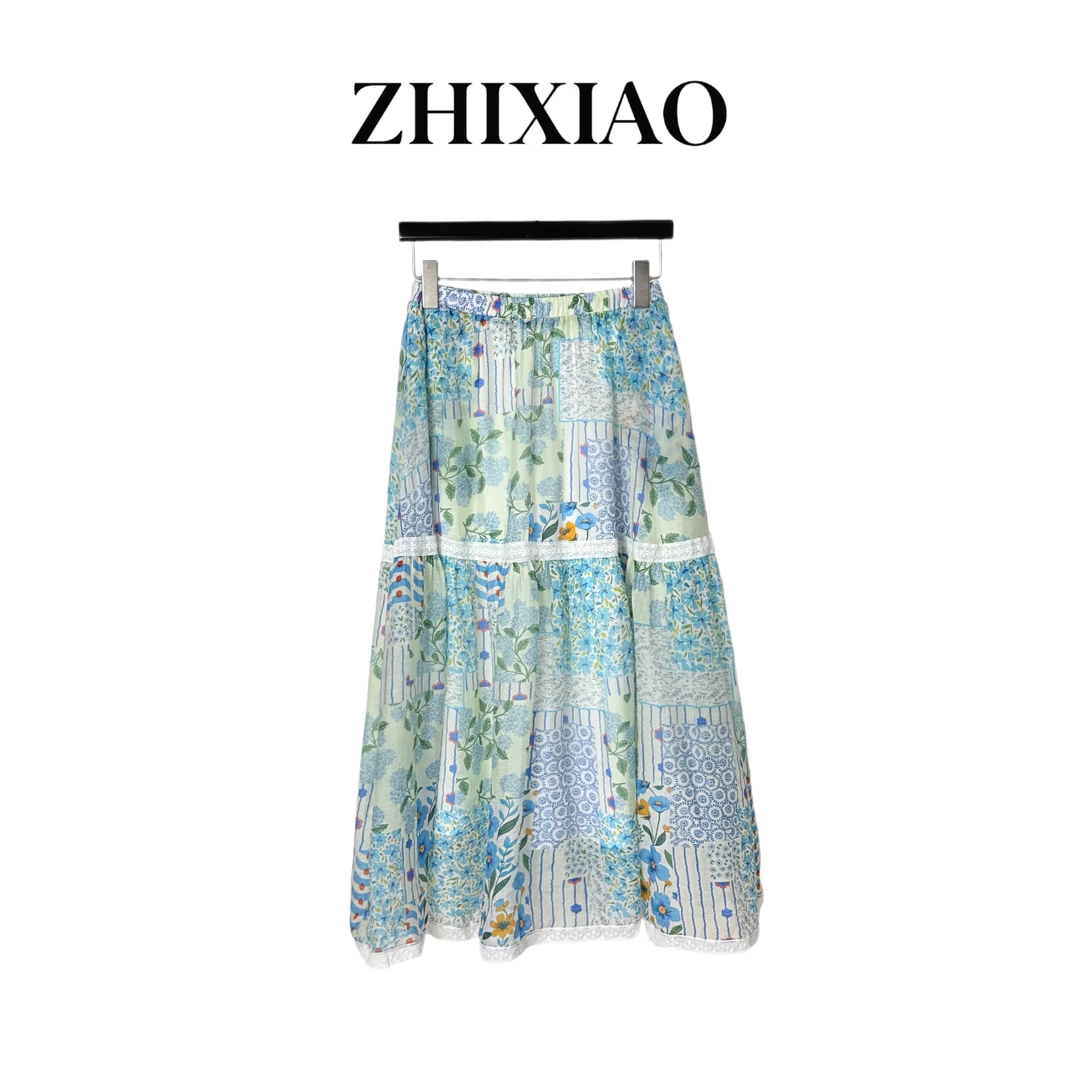 【ZHIXIAO】夏季新款：花色半裙250092