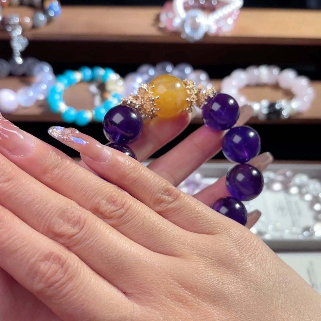 水晶手链合金哼*手串