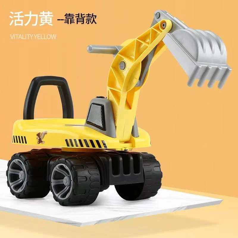 新疆包邮儿童挖掘机大号可坐人旋转座椅工程车玩具宝宝滑行玩具