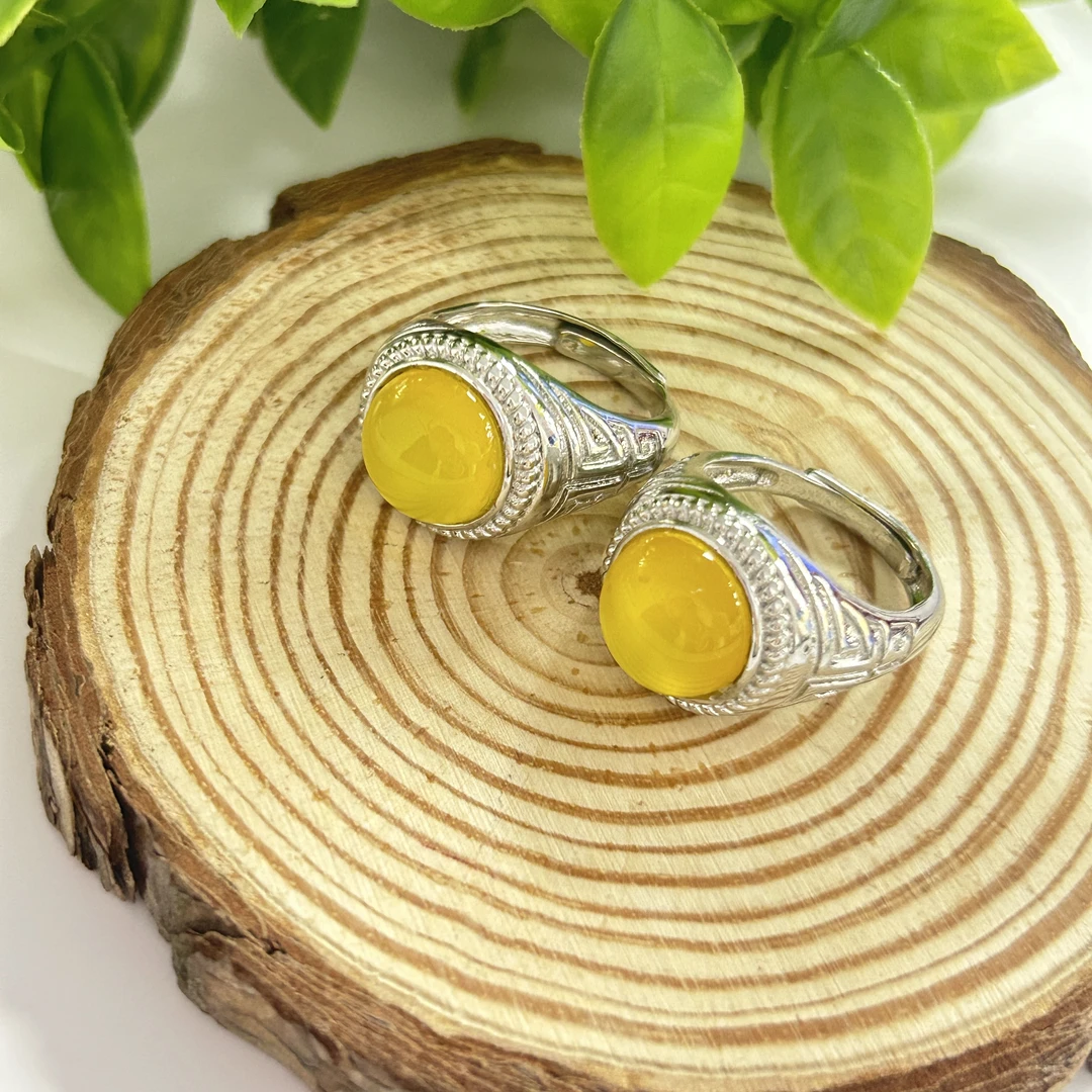 YJ021【福佑多】 九品龙皇参 玛瑙黄戒 -多样性拍一发一