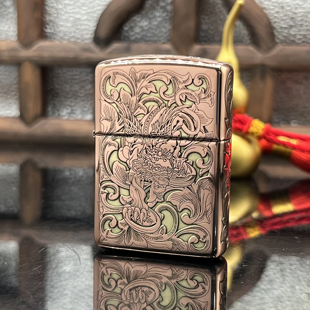 ZIPPO/之宝打火机  财色双收盔甲镀紫铜双色【小飞甄选】DYJ1