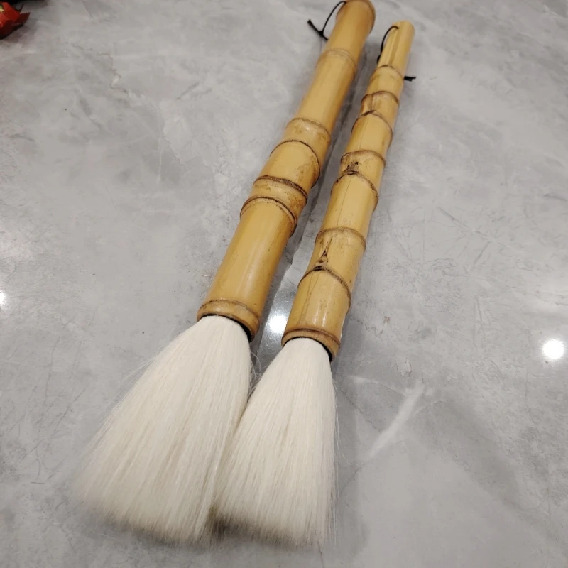 天然罗汉竹细光峰纯羊毫大提斗笔出锋8.0-9.3口径2.1-2.5对联国画