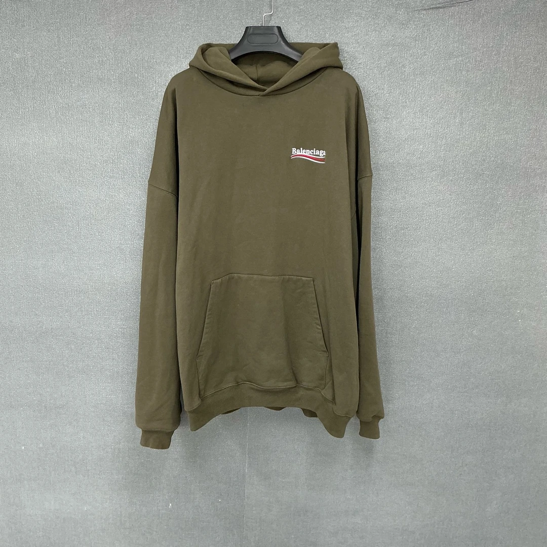 99新 Balenciaga/巴黎世家 可乐海浪刺绣帽衫卫衣S码/2811