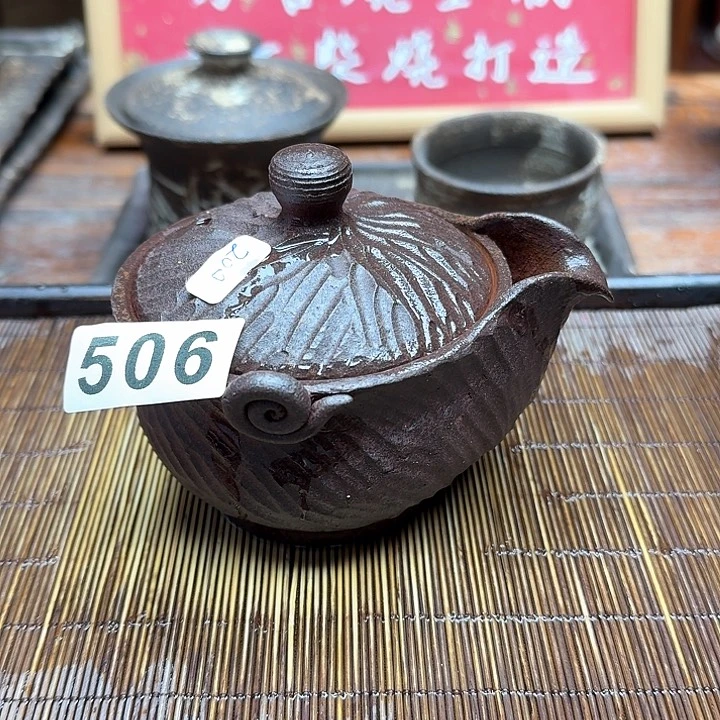 纯手工制作粗陶茶具
