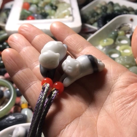 未镶嵌和田玉手机链M**~