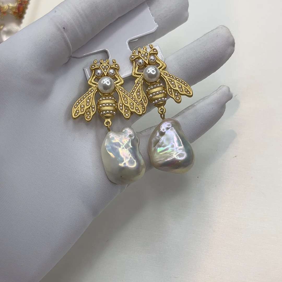 耳饰合金淡水珍珠