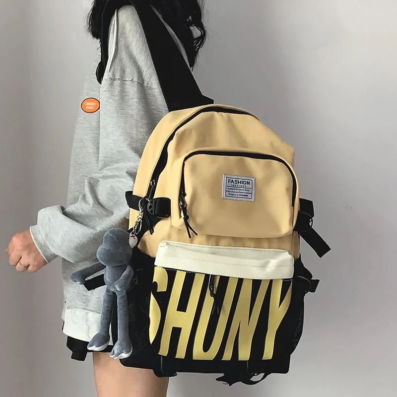 轻奢学生书包女初中高中生大容量双肩包电脑包运动旅行包休闲百搭