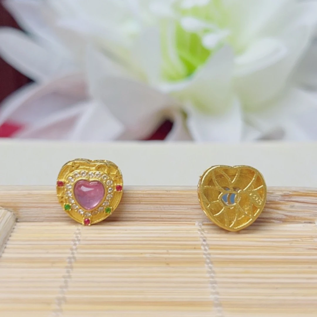 【千奇饰品】B275紫碧玺心形爱心豪华通孔约11mm时尚DIY 多样性发一