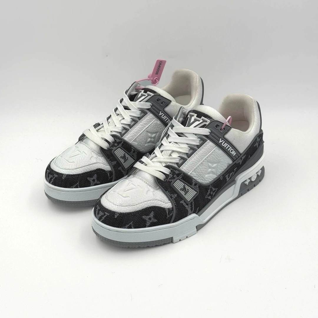 99新 LouisVuitton/路易威登 灰白牛仔/原盒配件/37码/DM0097