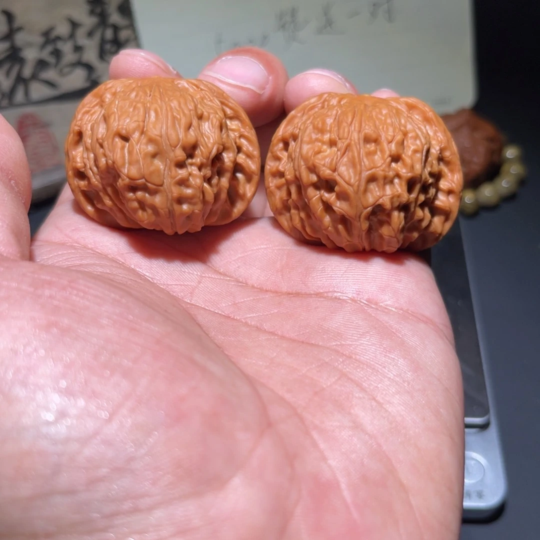 文玩核桃把件42山地正磨