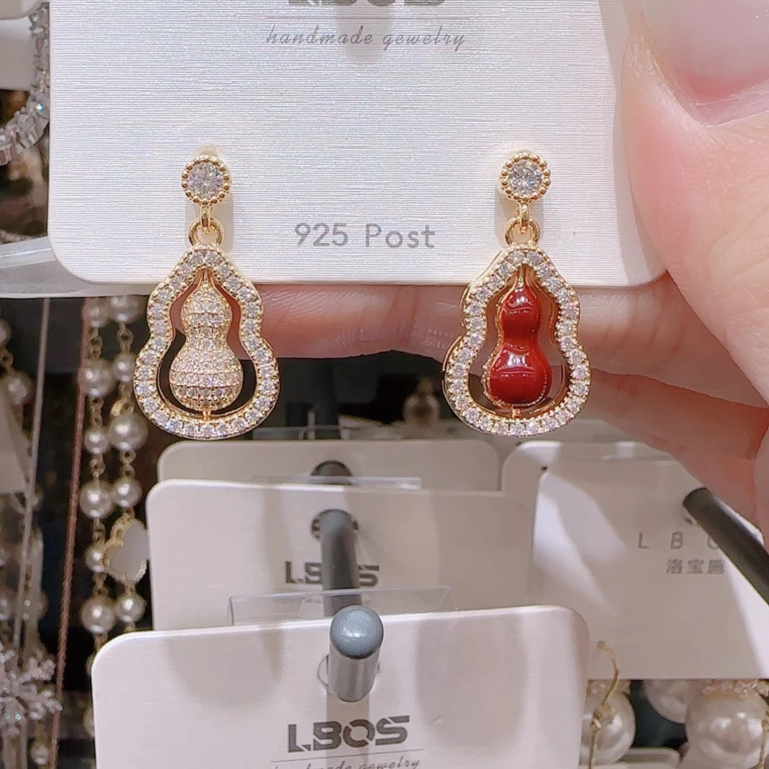 锆石铜合金925银耳环