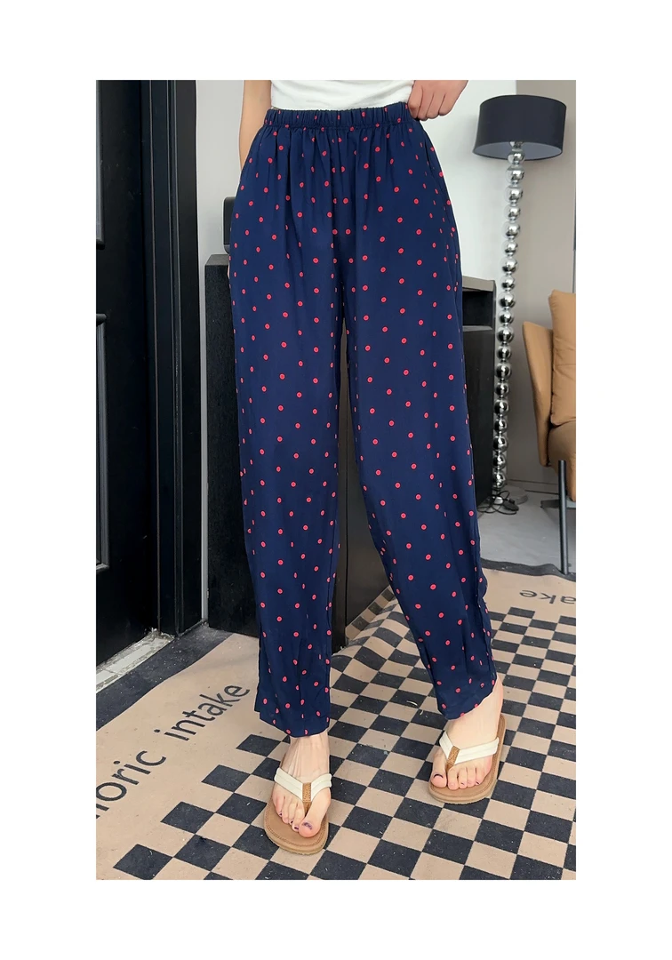 木禾家-山东特产人造棉夏季必备休闲奶奶裤