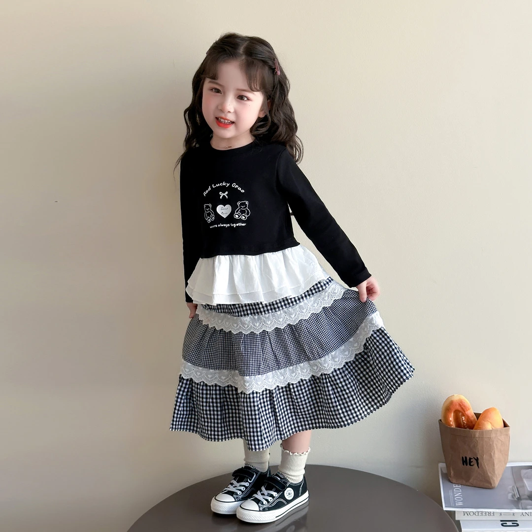 女童套装秋装2025新款洋气时髦宝宝上衣公主裙春秋两件套儿童衣服