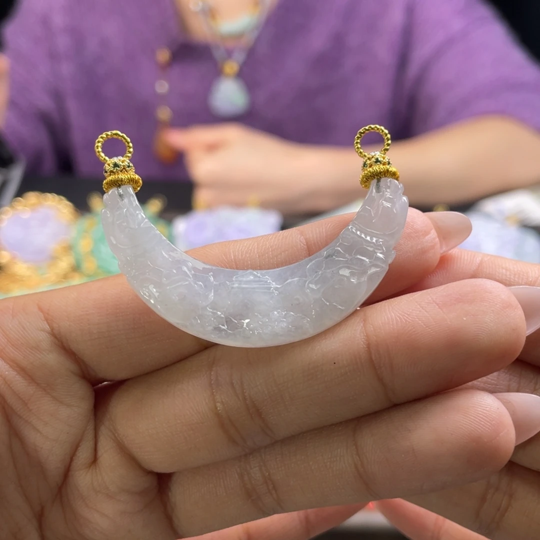 翡翠未镶嵌颈饰代编织