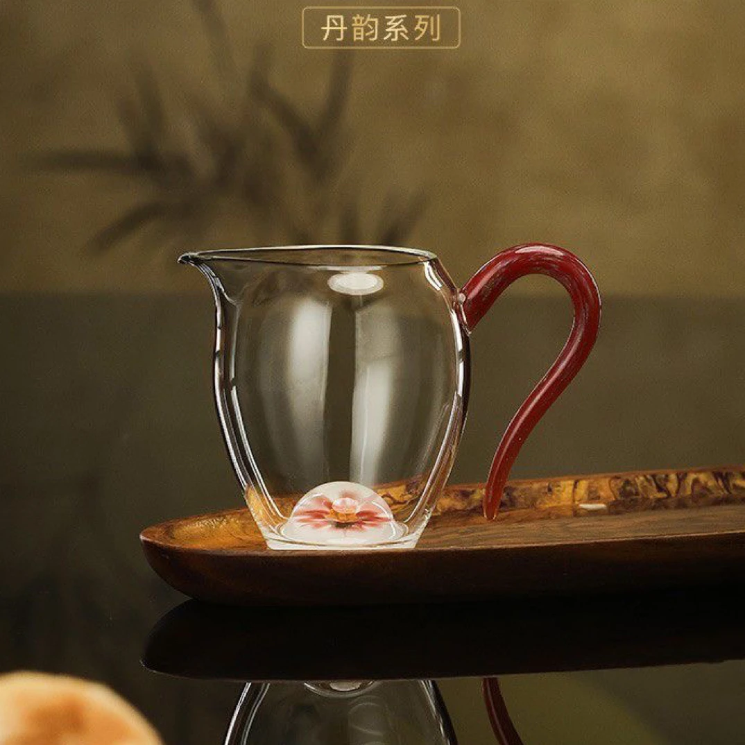 禾器新品丹韵美人醉怡然茶海高硼硅玻璃茶具公道杯300ml