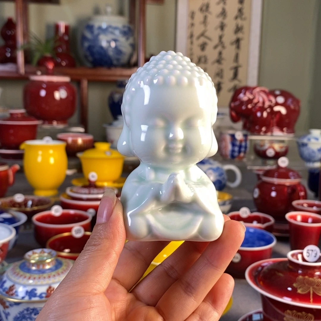 清欢雅玩原矿隐青色茶宠