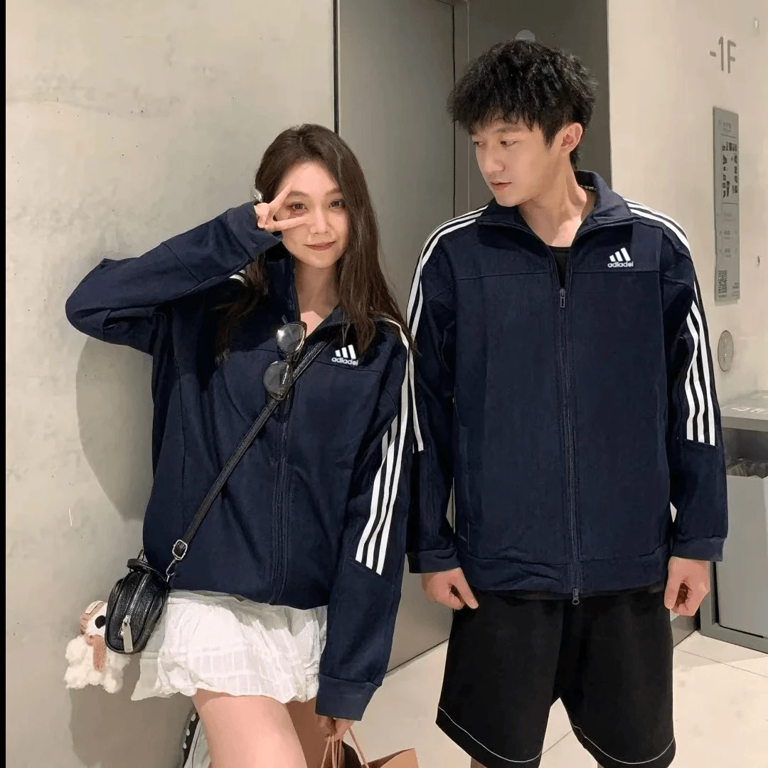 【门店同款】QQ糖同款 春秋情侣款外套 刺绣标立领百搭宽松夹克