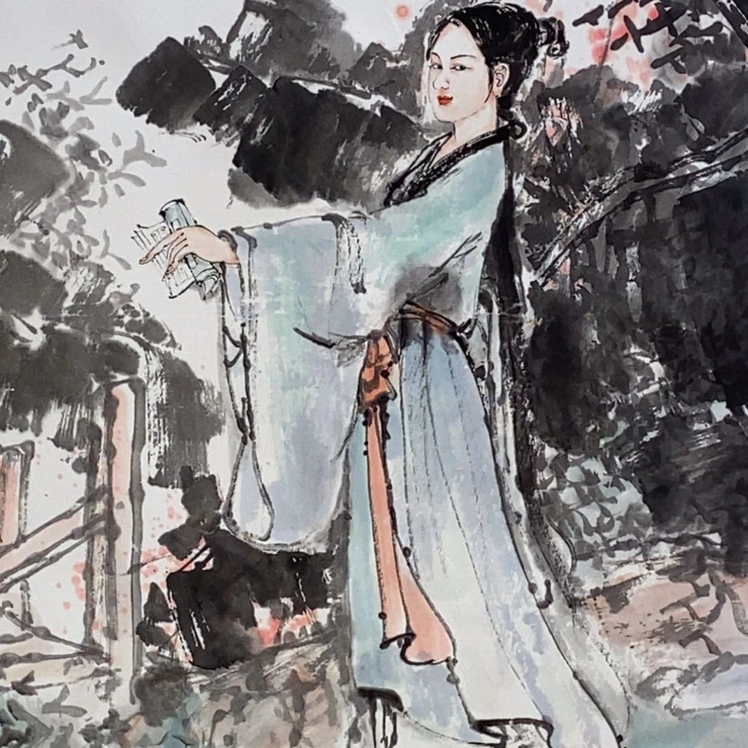 国画新古典主义仕女人物原创程芳