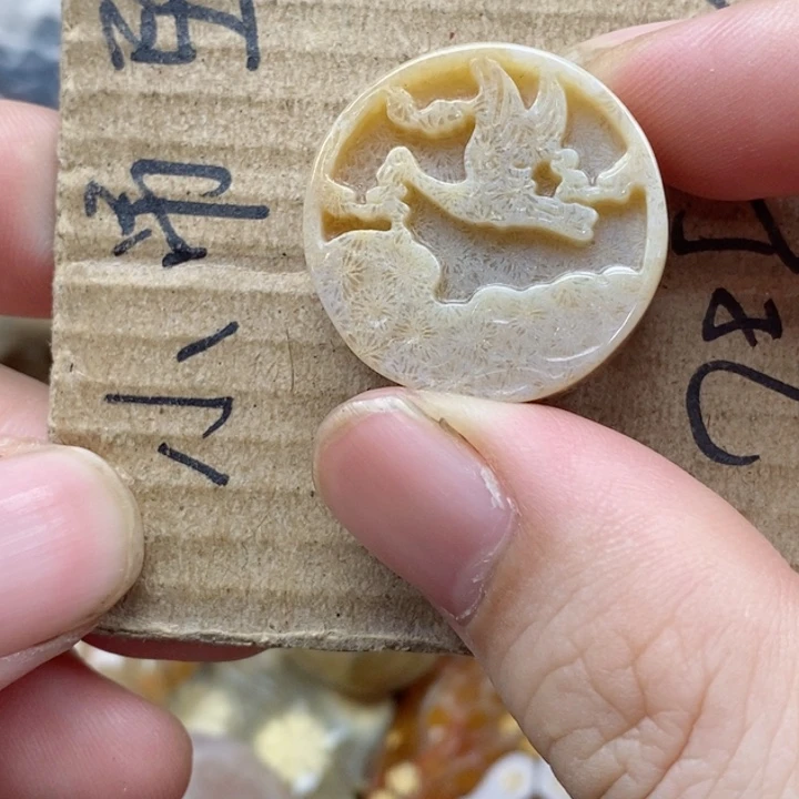 硅化珊瑚（珊瑚玉）未镶嵌颈饰小****活