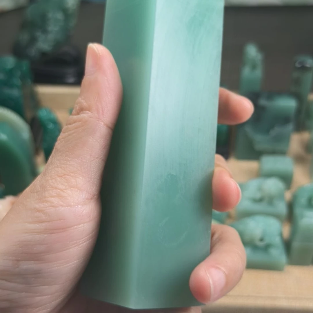 A***h寿山石印石梅子青印章1