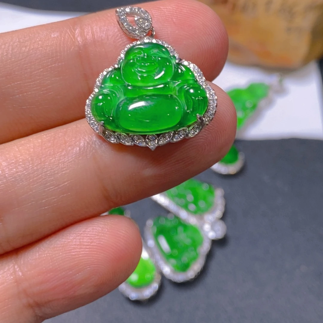 翡翠银S925镶嵌颈饰